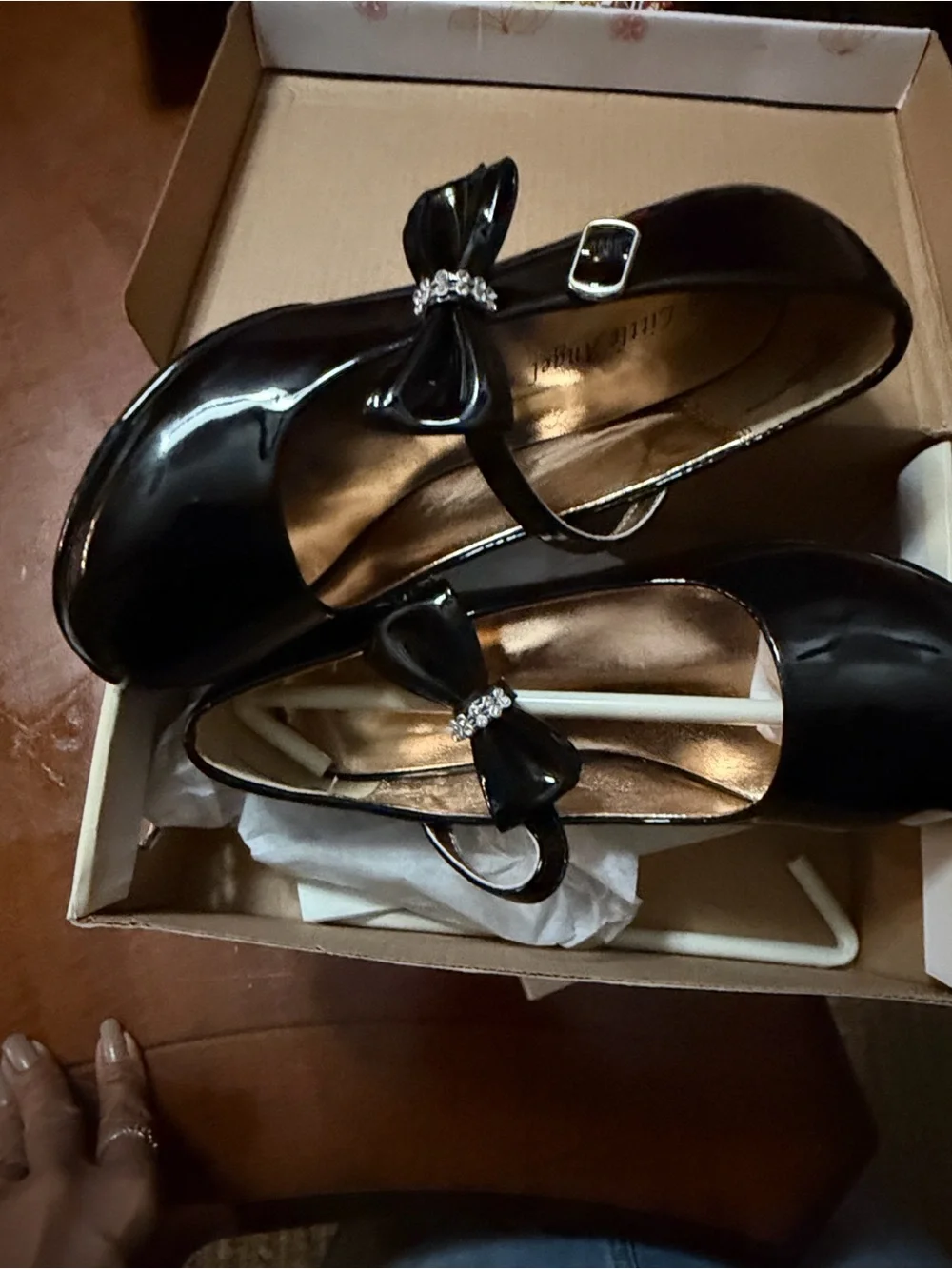 Mary Jane Black Patent Bow-Accent Dress Shoe